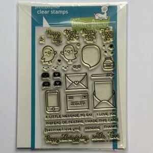LOVE LETTERS Lawn Fawn VALENTINES snail mail letter chickies Stamp and dies